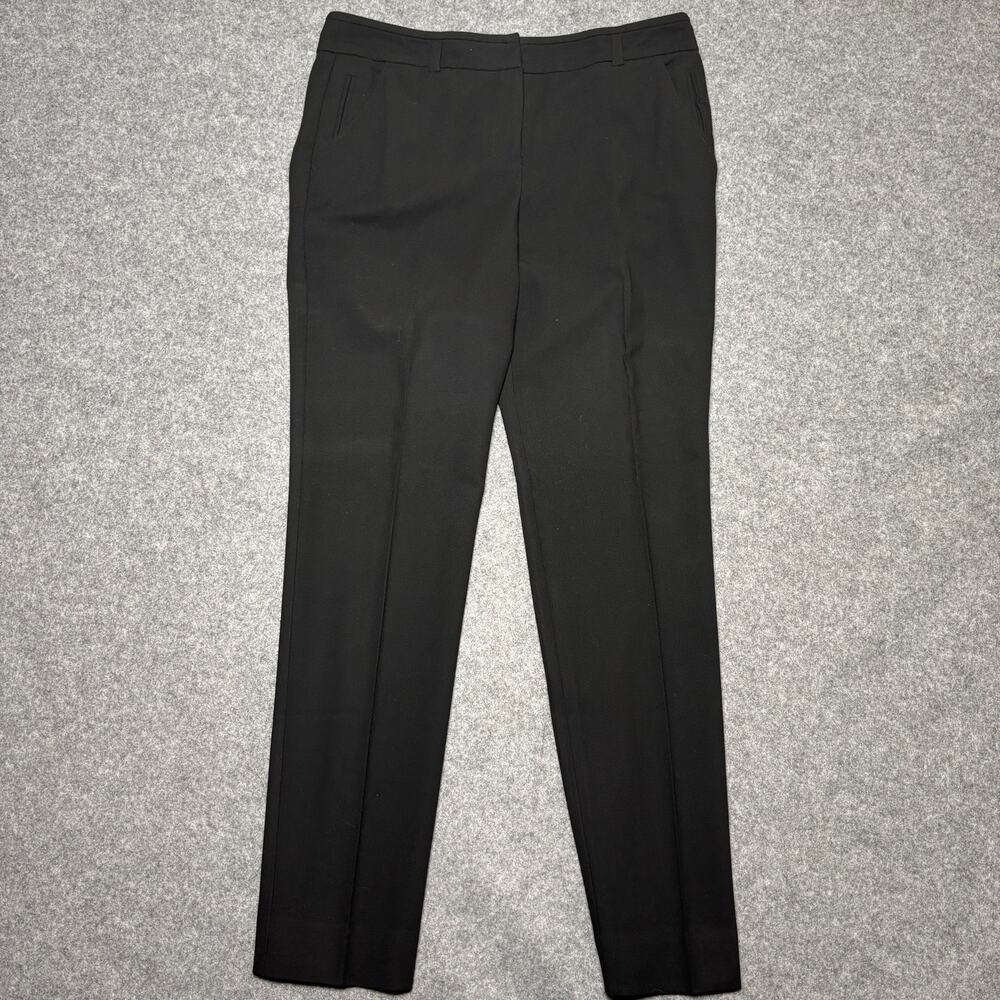 Trina Turk Black Tailored High Waist Straight Stretch Ankle Dress Pants Womens 4